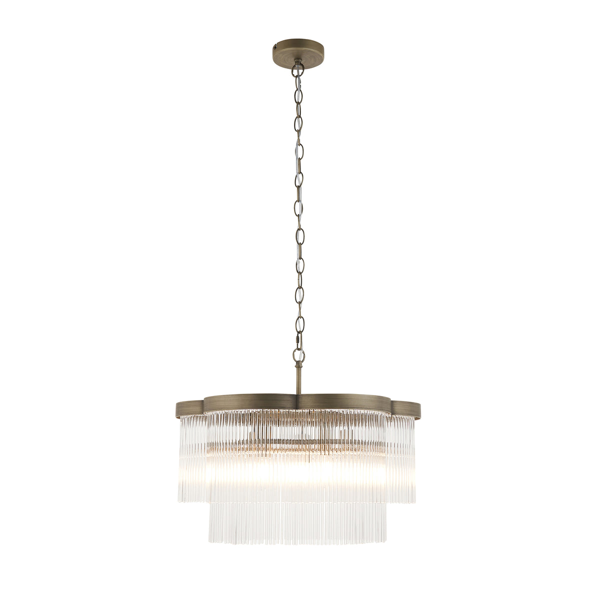 120025 Lucille 5 Light Pendant Brass