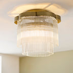 120065 Lucille Flush Ceiling Light Brass