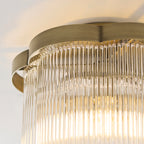 120065 Lucille Flush Ceiling Light Brass