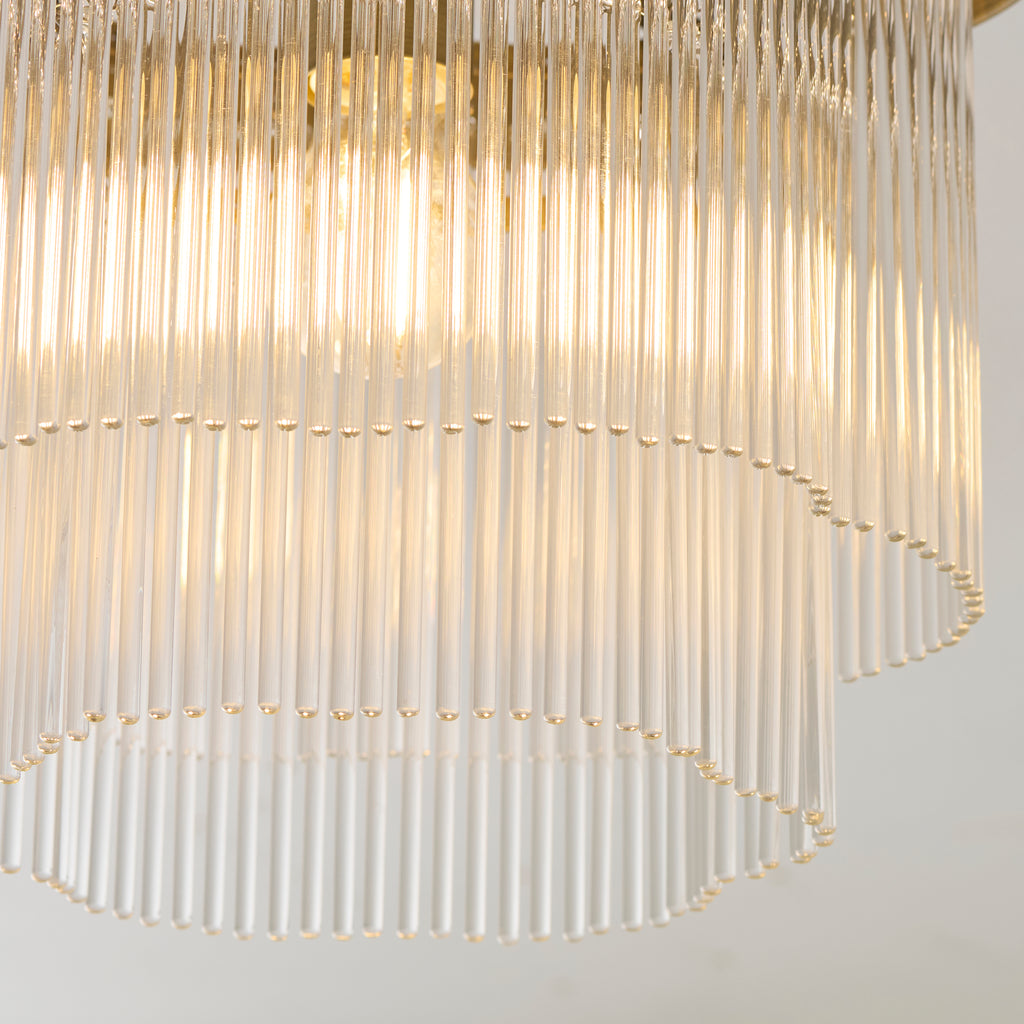 120065 Lucille Flush Ceiling Light Brass