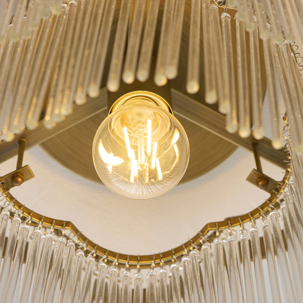 120065 Lucille Flush Ceiling Light Brass