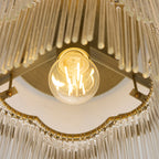 120065 Lucille Flush Ceiling Light Brass