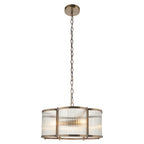 120090 Ridgeton Scallop 3 Light Pendant Brass