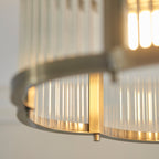 120092 Ridgeton Scallop Flush Ceiling Light Brass