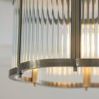 120092 Ridgeton Scallop Flush Ceiling Light Brass