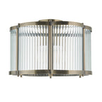 120092 Ridgeton Scallop Flush Ceiling Light Brass