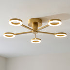 120104 Scout LED Semi Flush Ceiling Brass