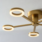 120104 Scout LED Semi Flush Ceiling Brass