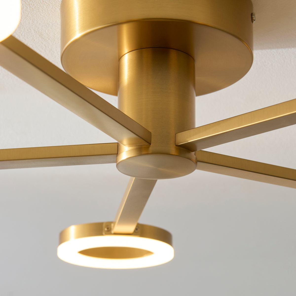 120104 Scout LED Semi Flush Ceiling Brass