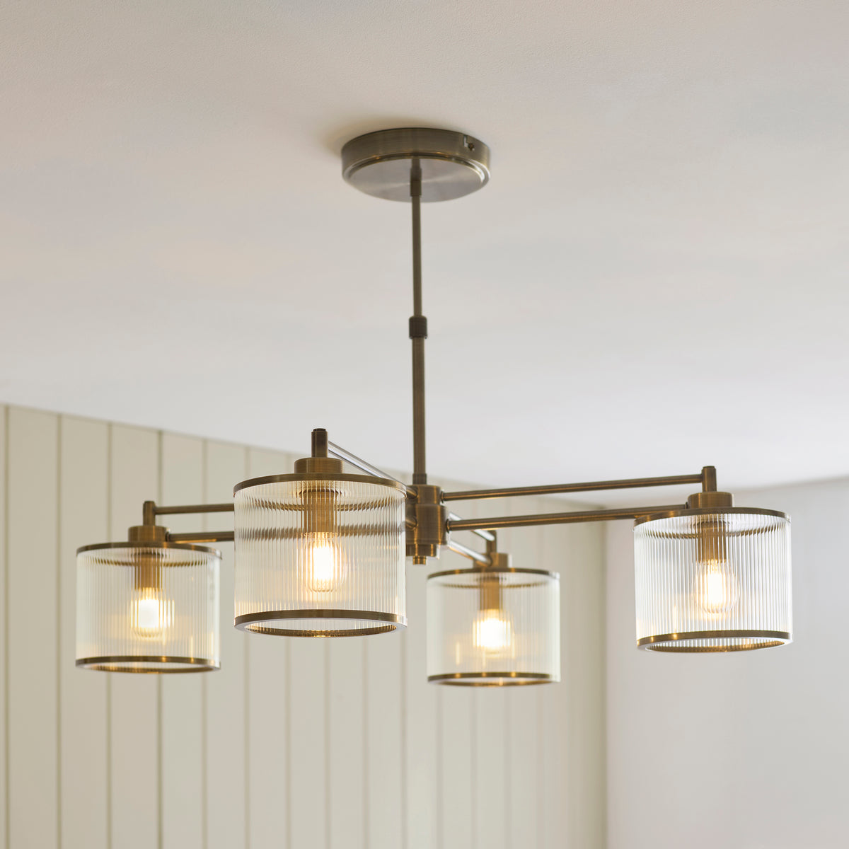 120143 Ridgeton 4 Light Pendant Brass