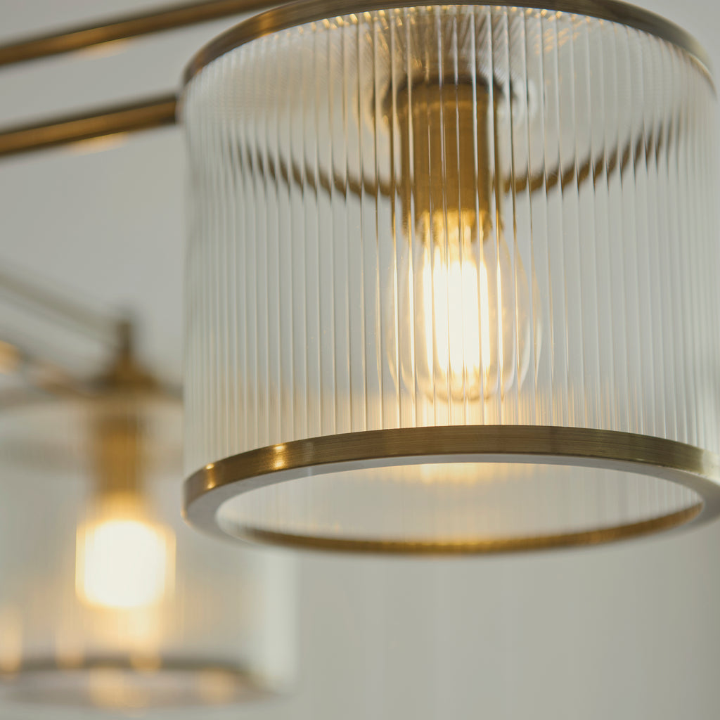 120143 Ridgeton 4 Light Pendant Brass