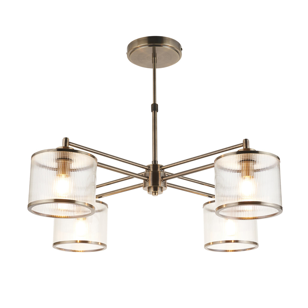 120143 Ridgeton 4 Light Pendant Brass