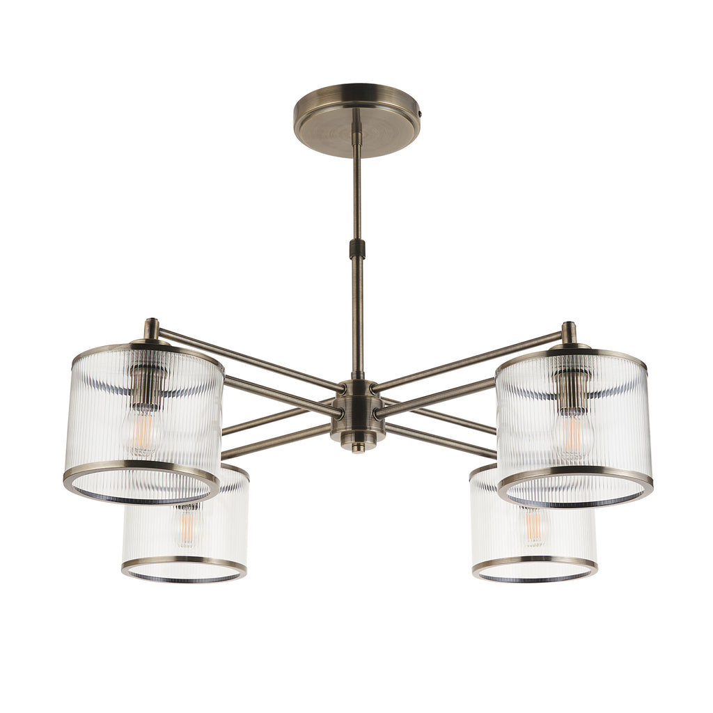 120143 Ridgeton 4 Light Pendant Brass