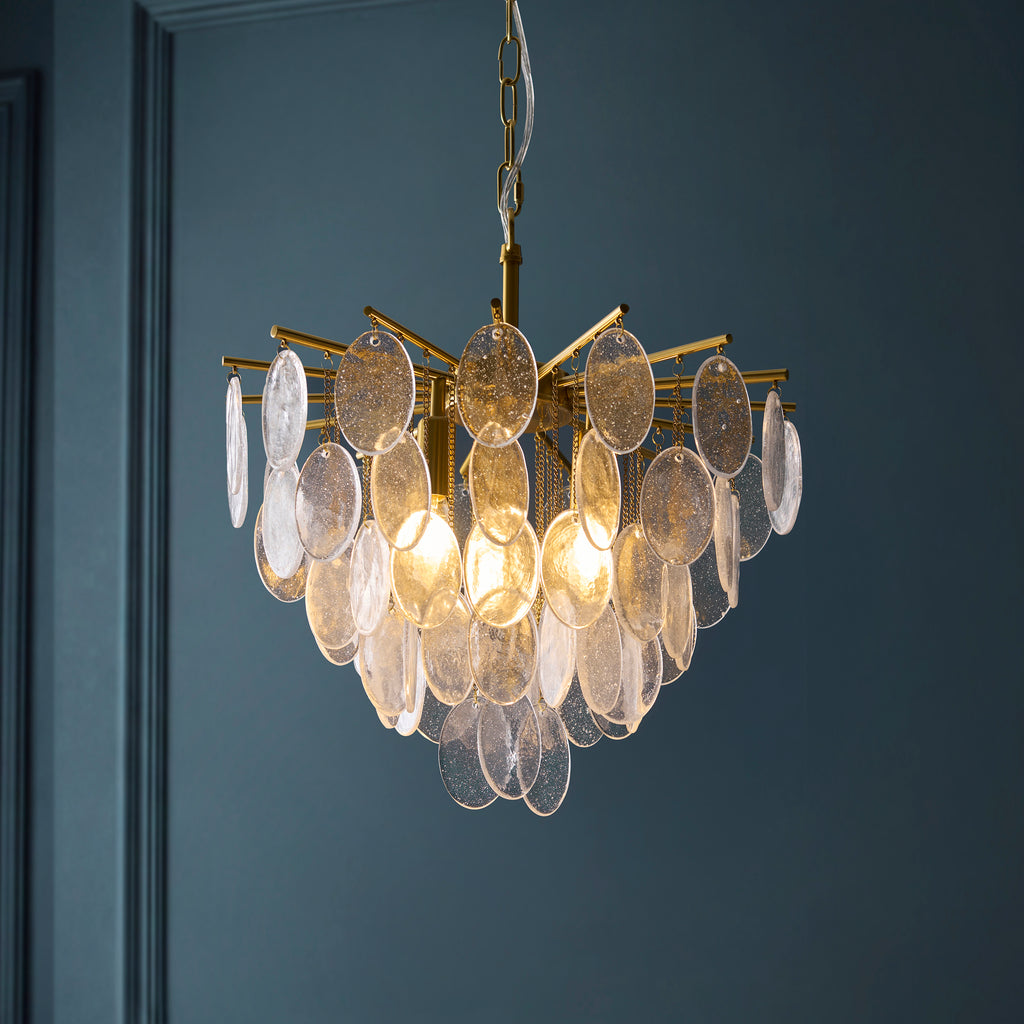 120226 Loretta 3 Light Pendant Brass
