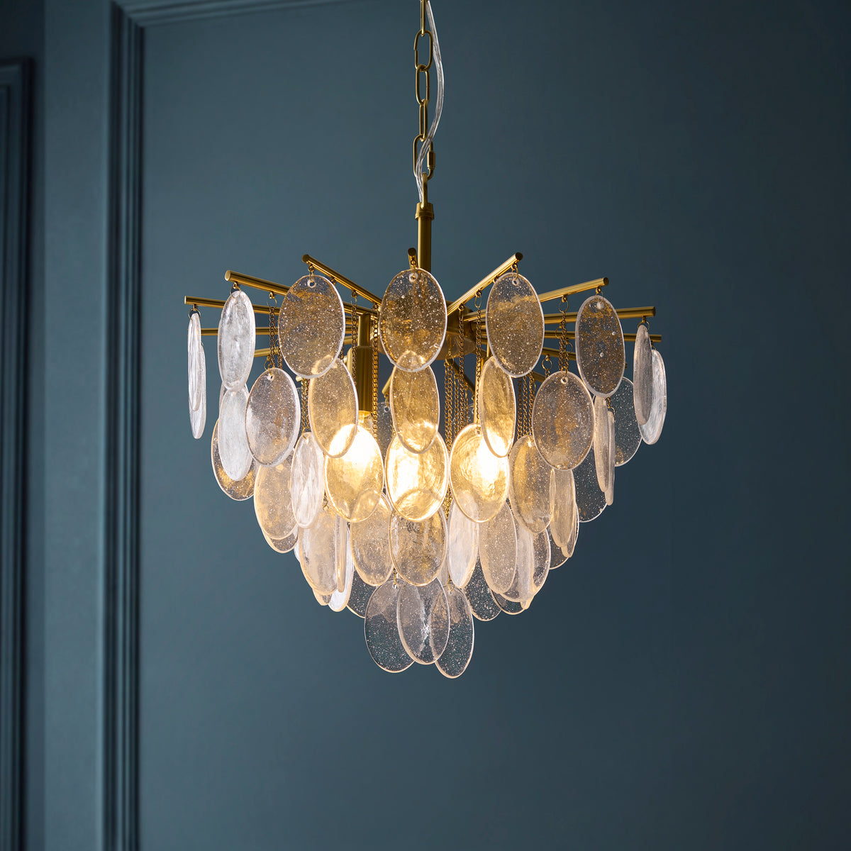 120226 Loretta 3 Light Pendant Brass