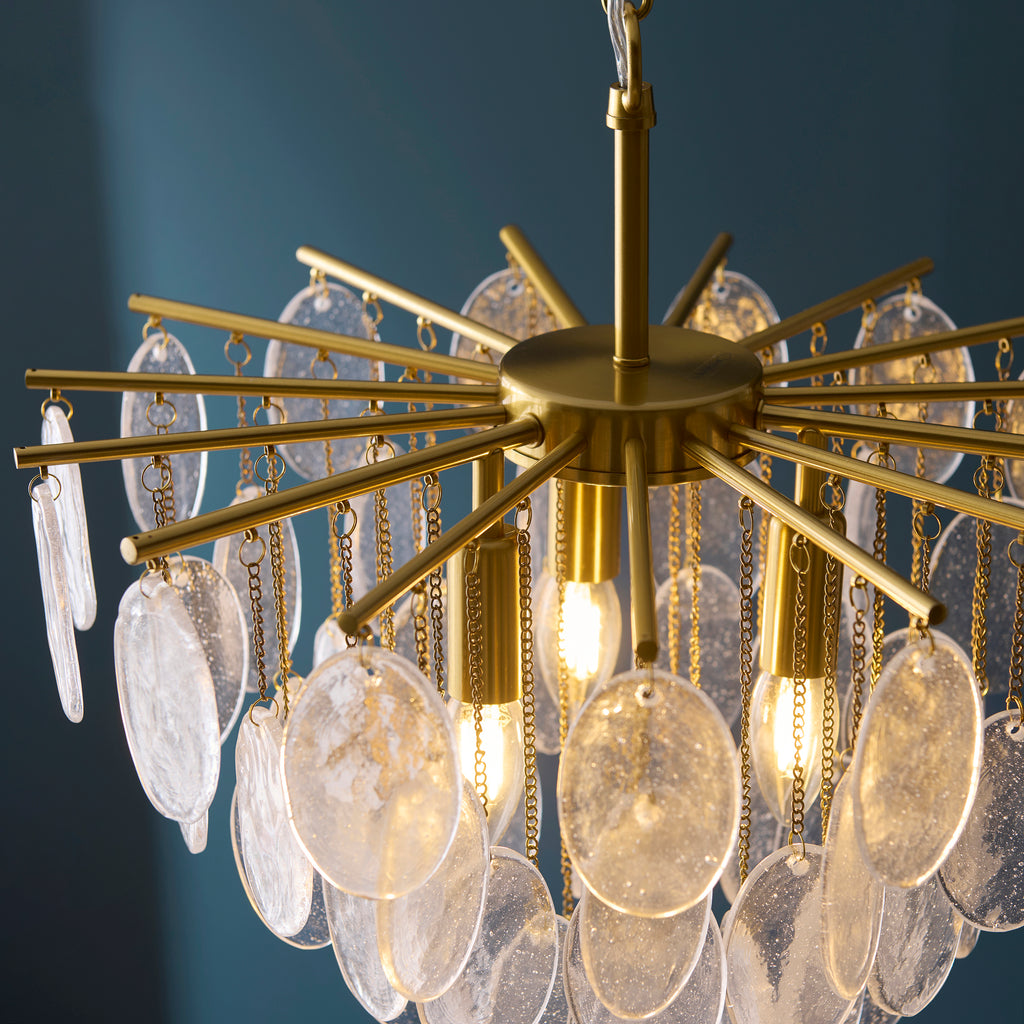 120226 Loretta 3 Light Pendant Brass