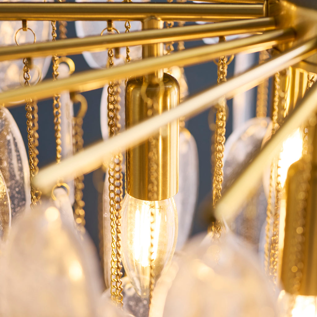 120226 Loretta 3 Light Pendant Brass