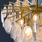 120227 Loretta 5 Light Pendant Brass