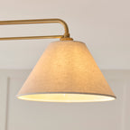 120303 Wallbridge 3 Light Semi Flush Ceiling Brass