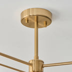 120303 Wallbridge 3 Light Semi Flush Ceiling Brass