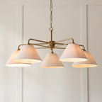 120304 Wallbridge 5 Light Pendant Brass