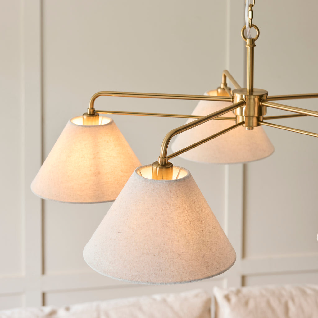 120304 Wallbridge 5 Light Pendant Brass