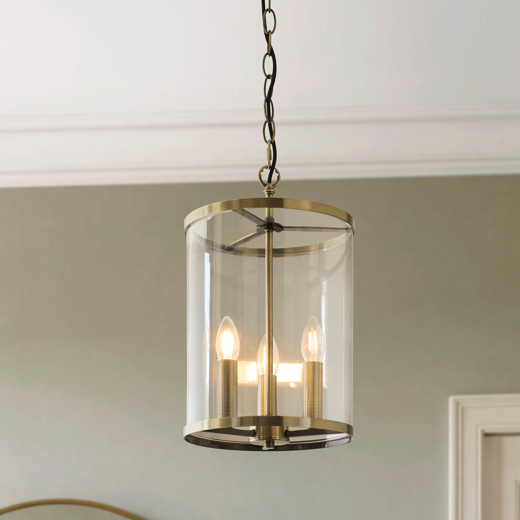 120523 Hebden 3 Light Pendant Brass