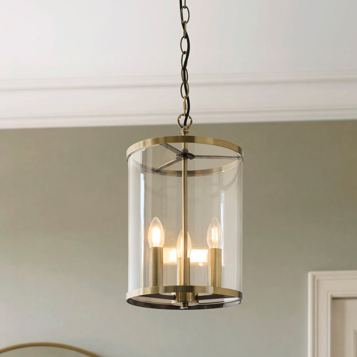 120523 Hebden 3 Light Pendant Brass