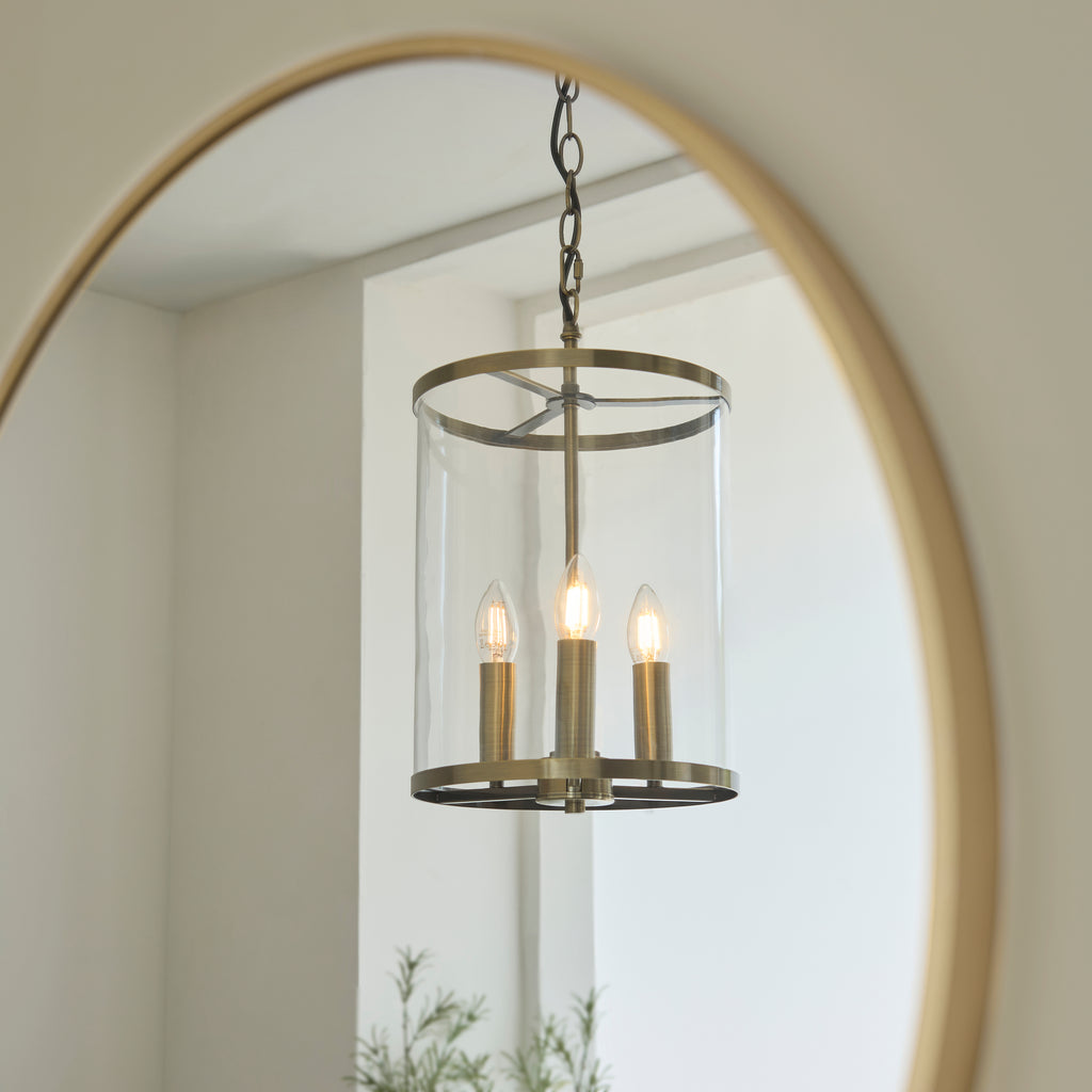 120523 Hebden 3 Light Pendant Brass