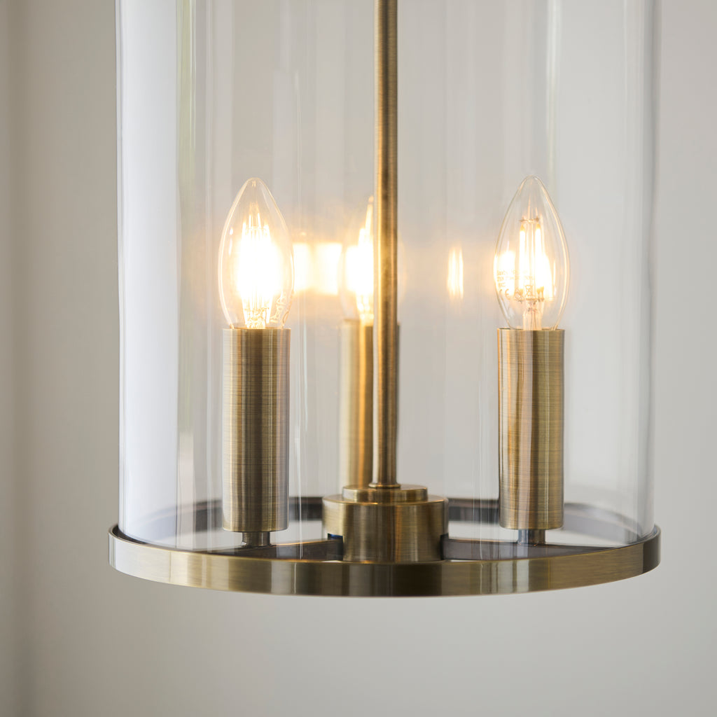 120523 Hebden 3 Light Pendant Brass