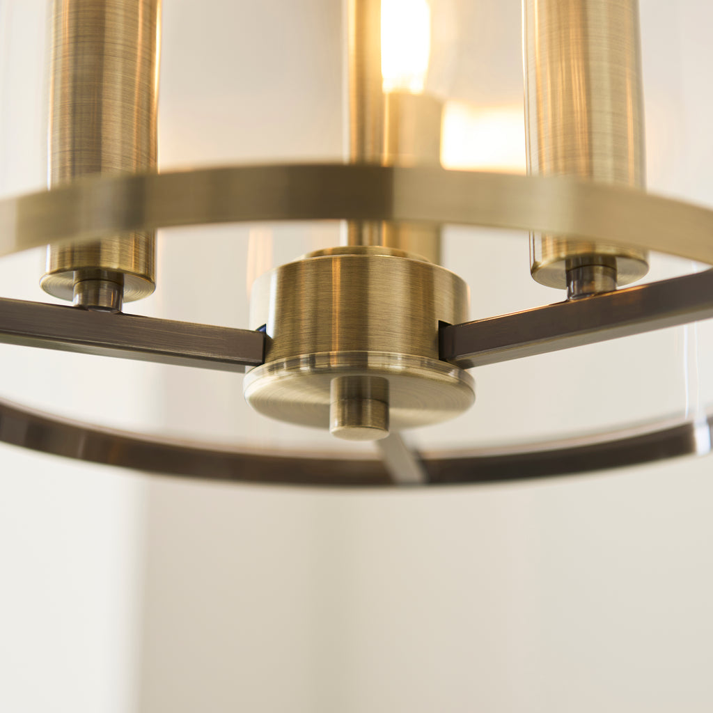 120523 Hebden 3 Light Pendant Brass