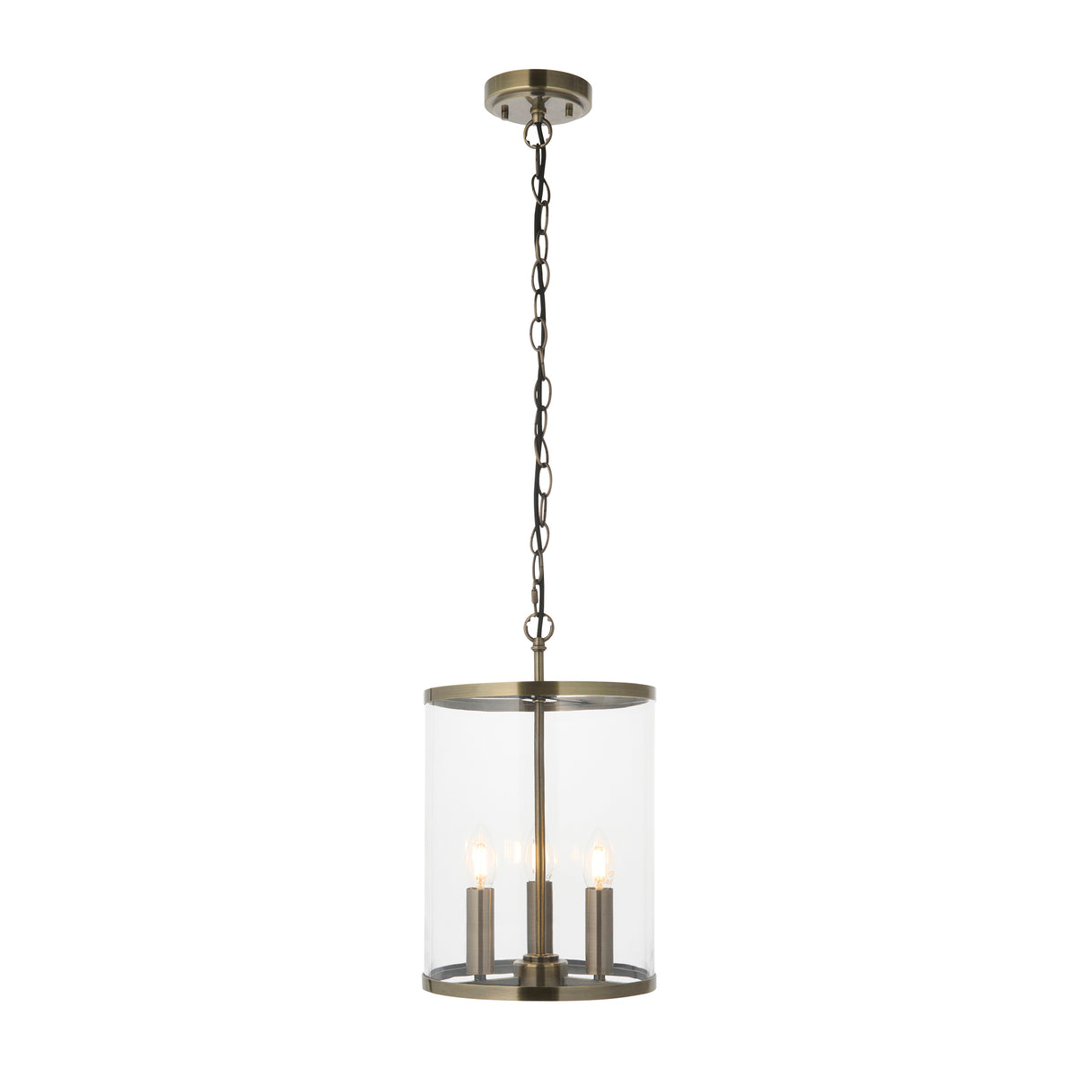 120523 Hebden 3 Light Pendant Brass