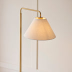 120743 Wallbridge Floor Lamp Brass White