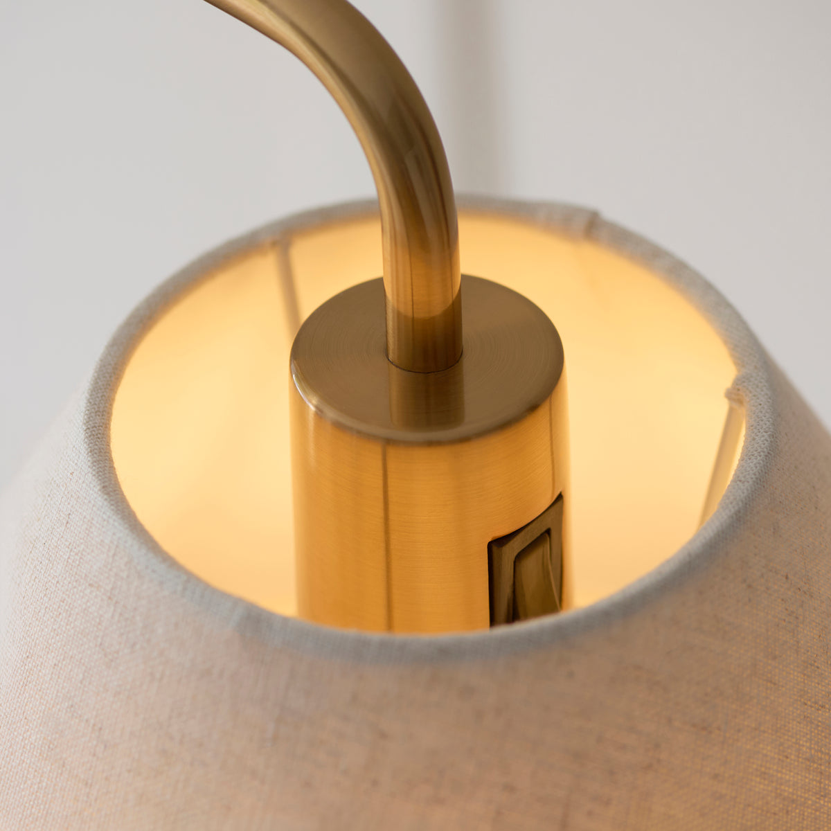 120743 Wallbridge Floor Lamp Brass White