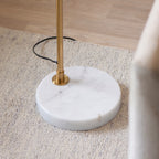 120743 Wallbridge Floor Lamp Brass White