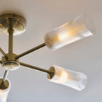 120757 Avelyn 5 Light Semi Flush Ceiling Brass