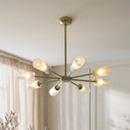 120758 Avelyn 8 Light Pendant Brass