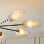 120758 Avelyn 8 Light Pendant Brass