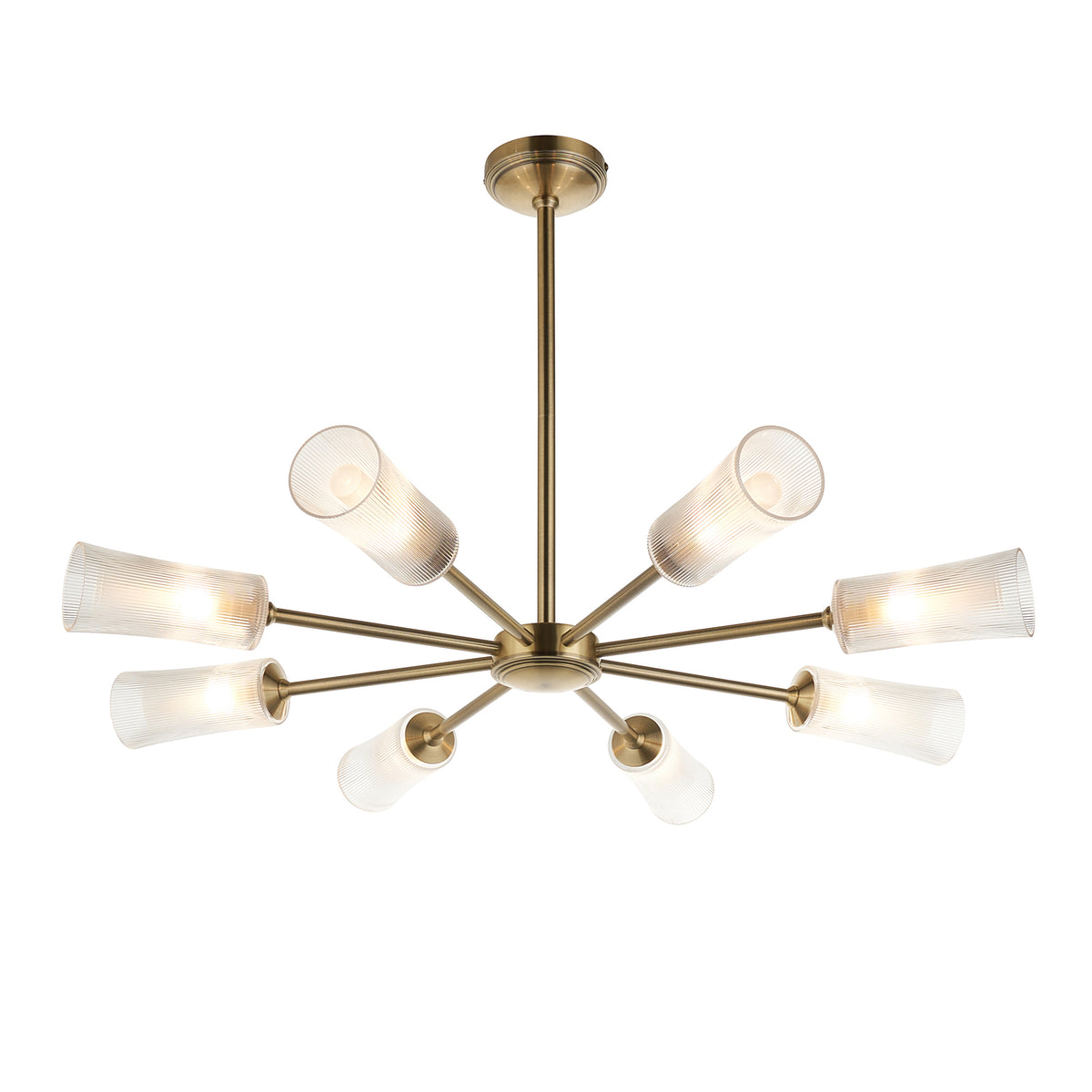 120758 Avelyn 8 Light Pendant Brass