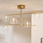 120832 Oslo 6 Light Pendant Brass