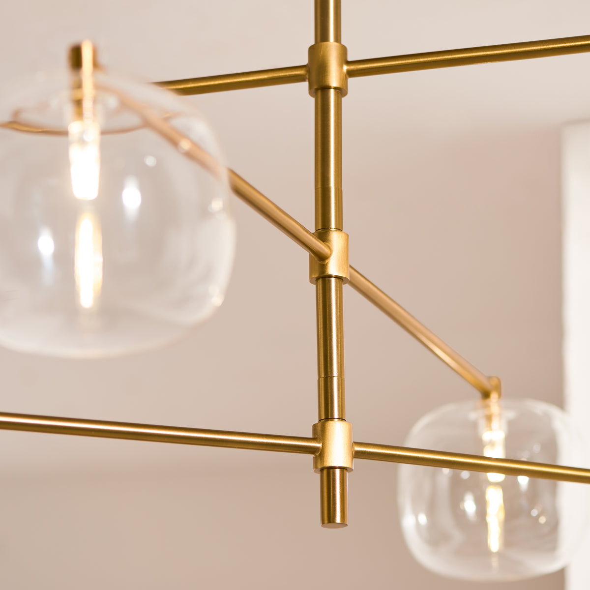 120832 Oslo 6 Light Pendant Brass