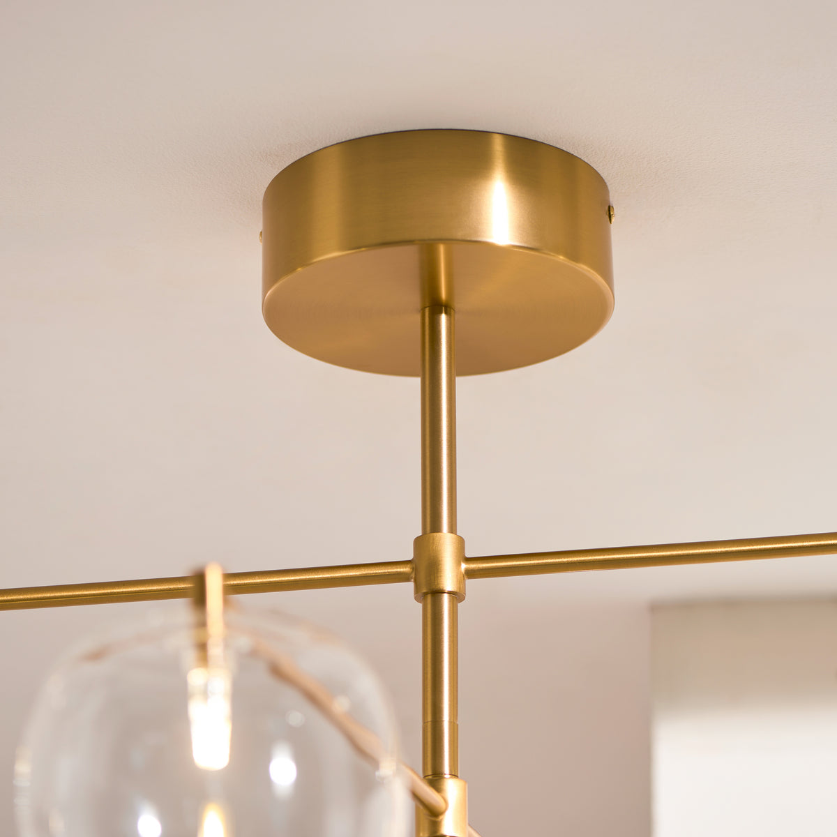 120832 Oslo 6 Light Pendant Brass