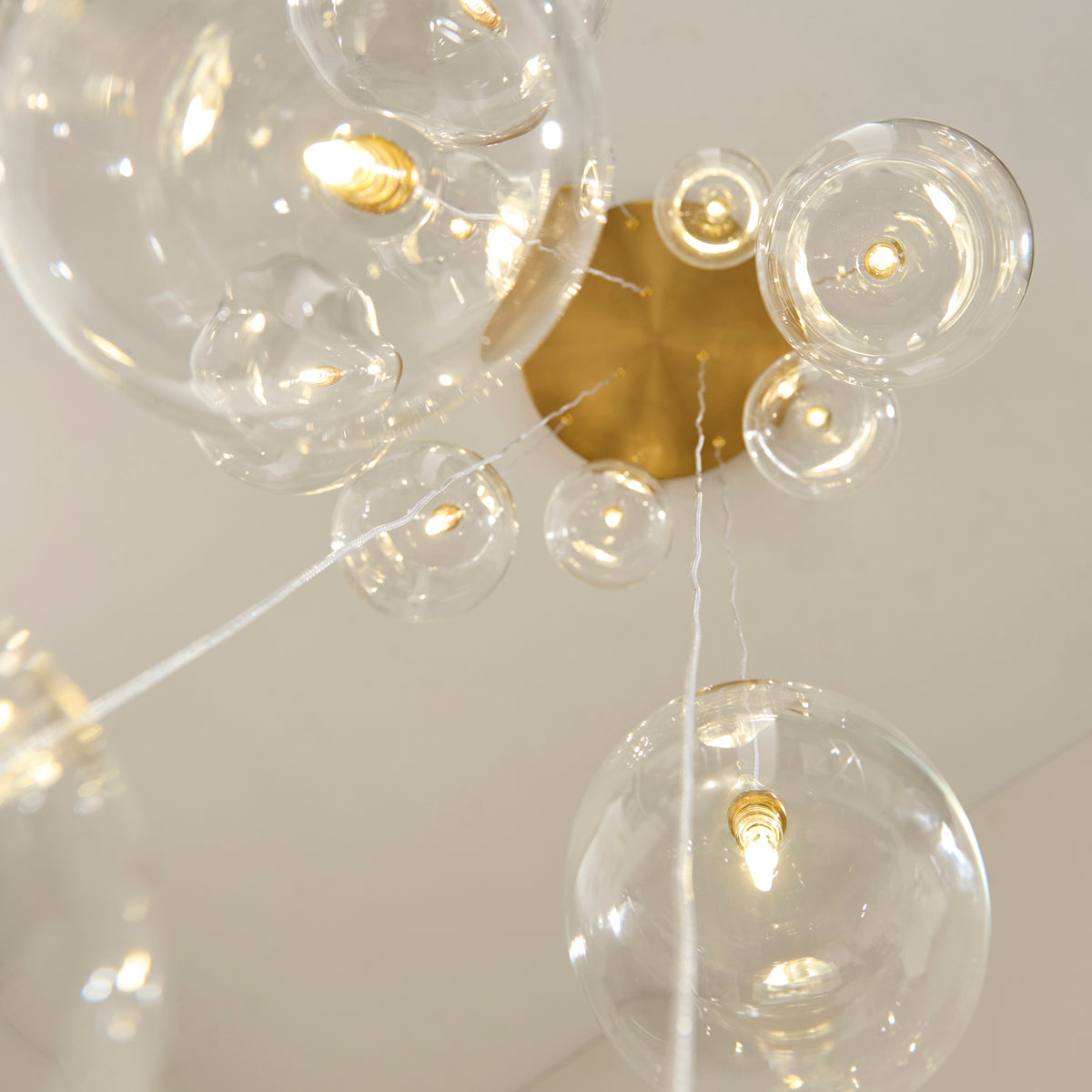 120834 Oslo 12 Light Pendant Brass