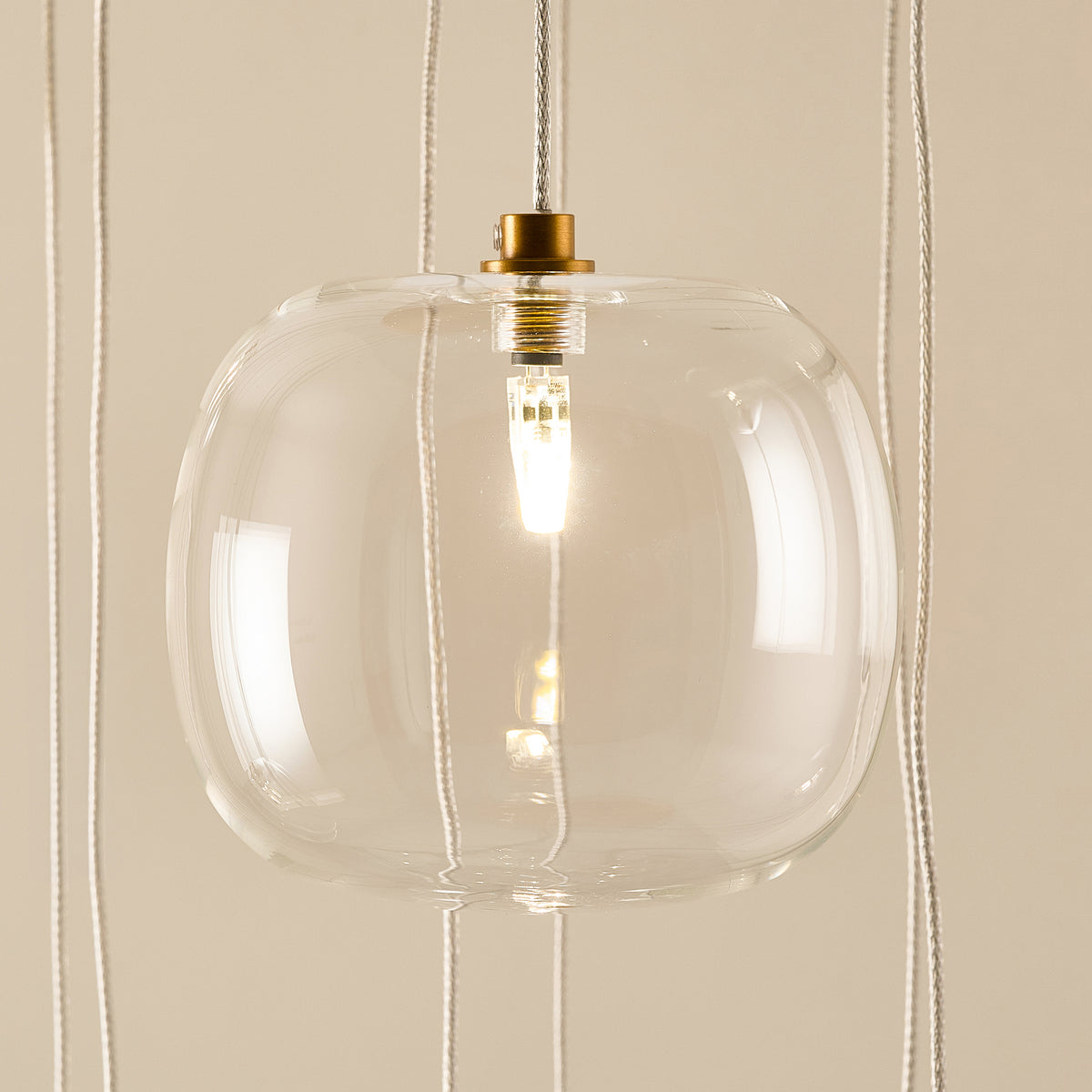 120834 Oslo 12 Light Pendant Brass