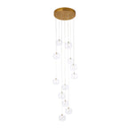 120834 Oslo 12 Light Pendant Brass