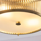120847 Ridgeton IP44 2 Light Bathroom Flush Ceiling Light Brass