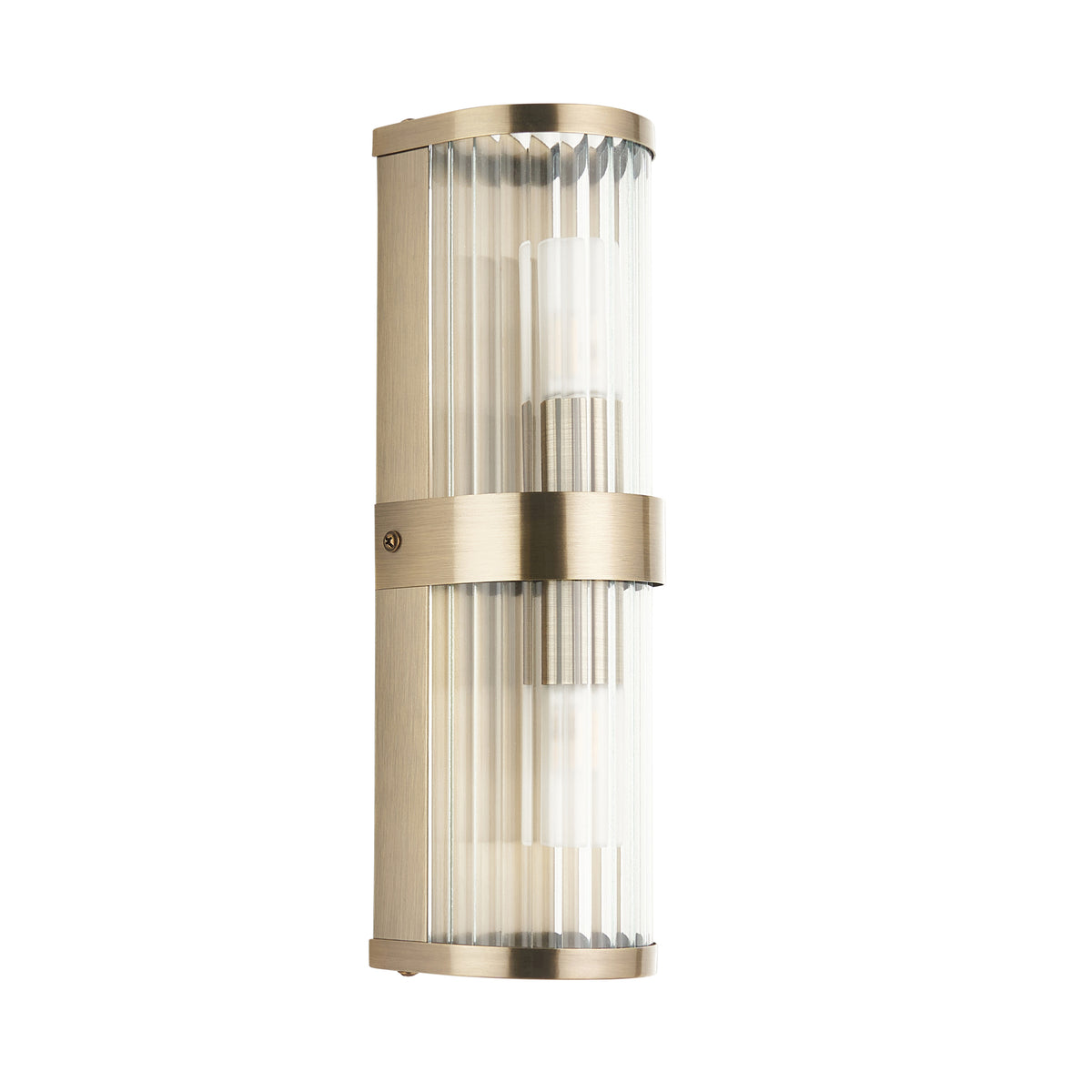120853 Ridgeton IP44 2 Light Bathroom Wall Light Brass