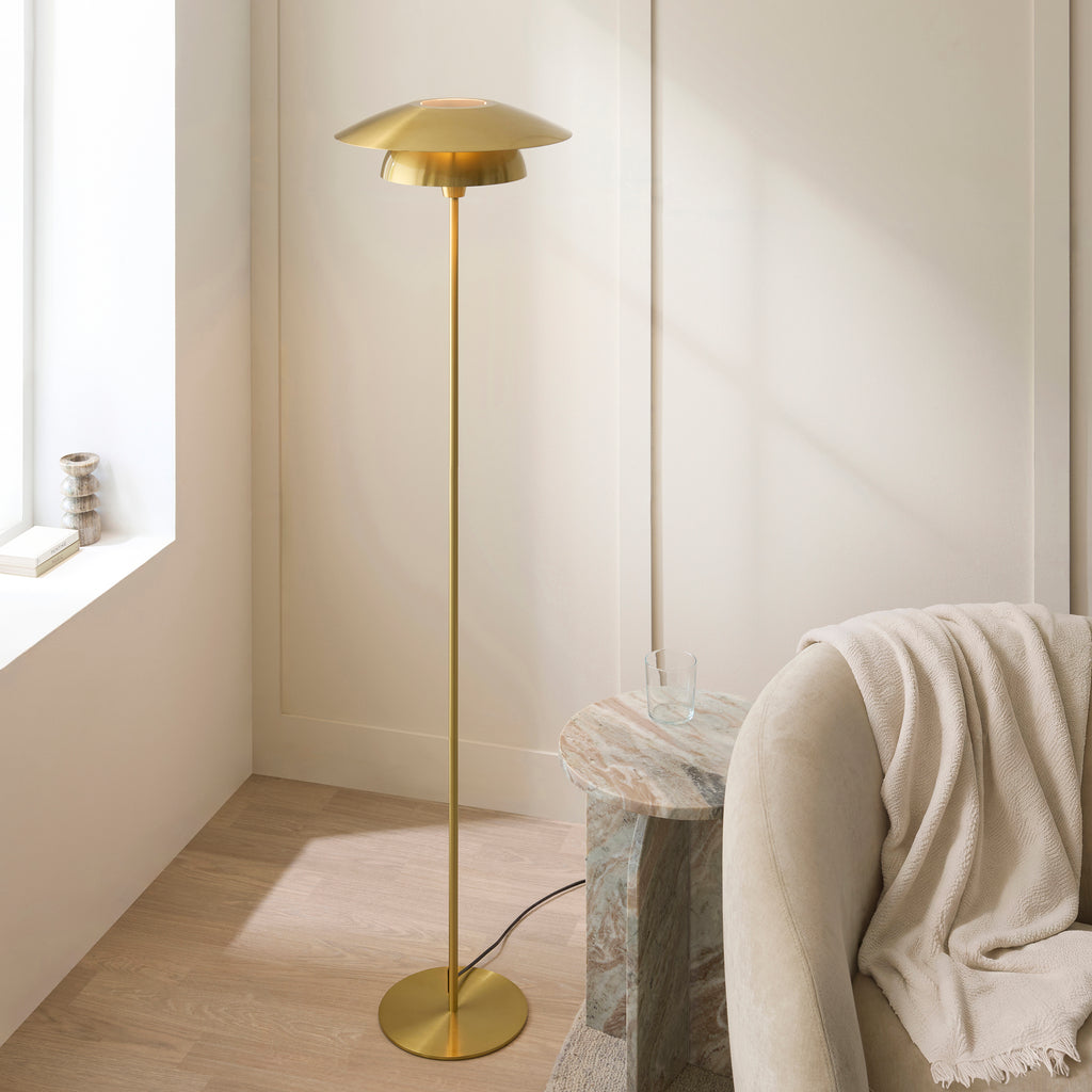 121070 Lyon Floor Lamp Brass