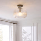 121209 Harborne Flush Ceiling Light Brass