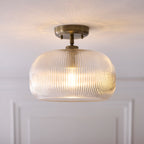121209 Harborne Flush Ceiling Light Brass
